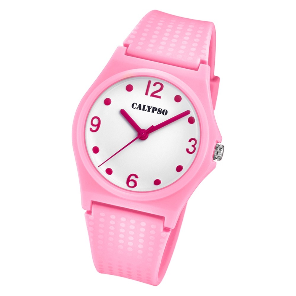 Calypso Kinder Armbanduhr Sweet Time K5743/3 Quarz-Uhr PU rosa UK5743/3