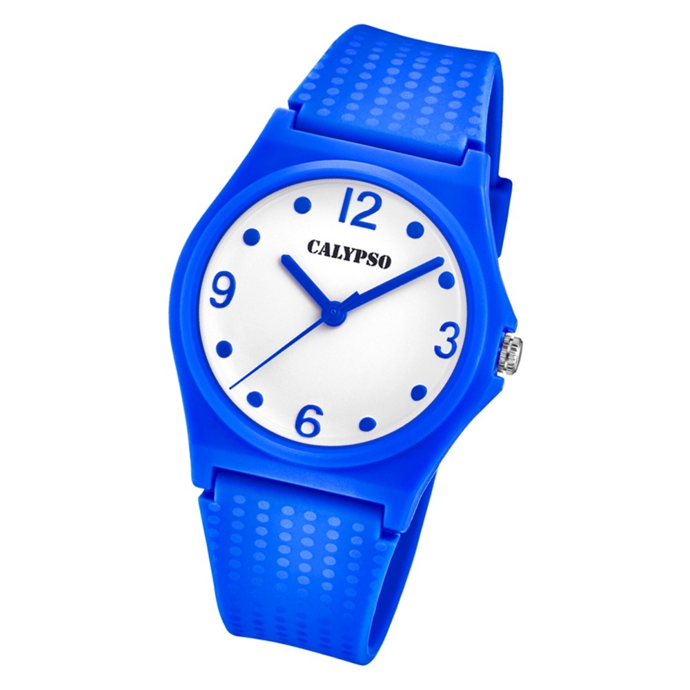Calypso Kinder Armbanduhr Sweet Time K5743/5 Quarz-Uhr PU blau UK5743/5