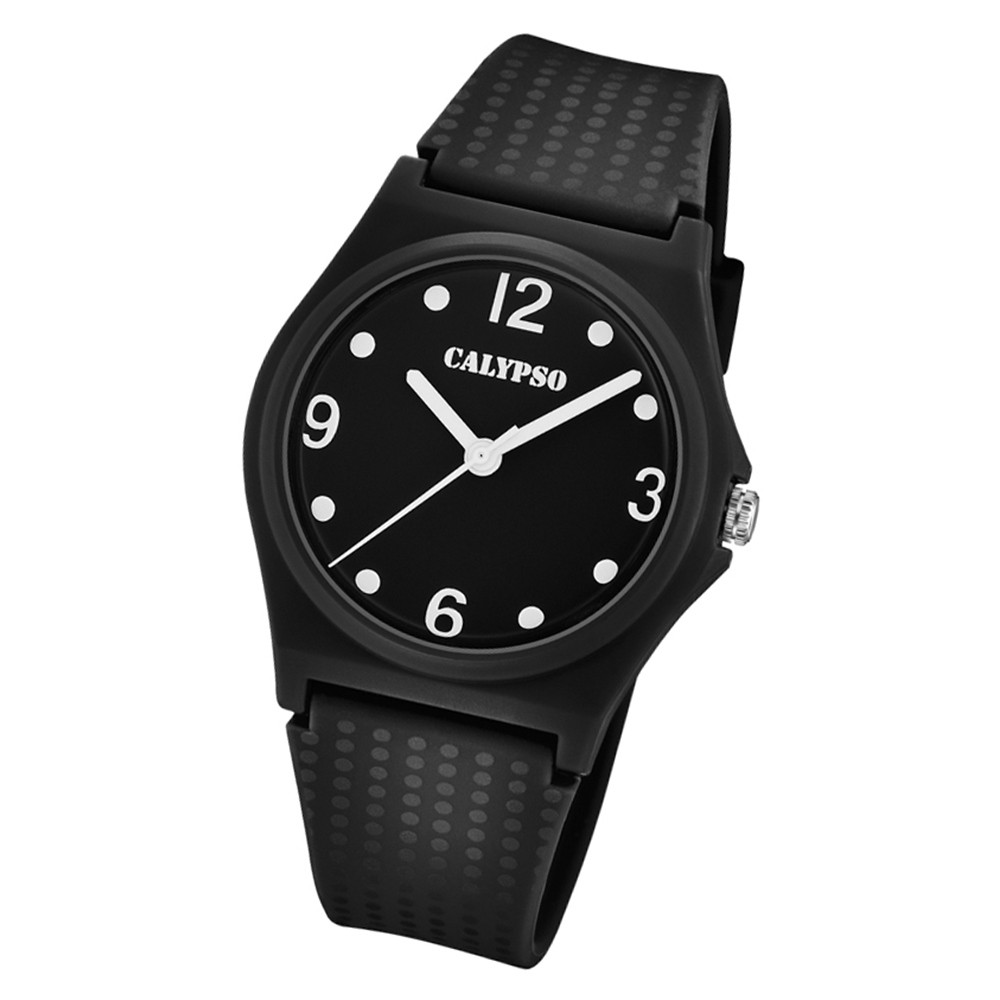 Calypso Kinder Armbanduhr Sweet Time K5743/6 Quarz-Uhr PU schwarz UK5743/6