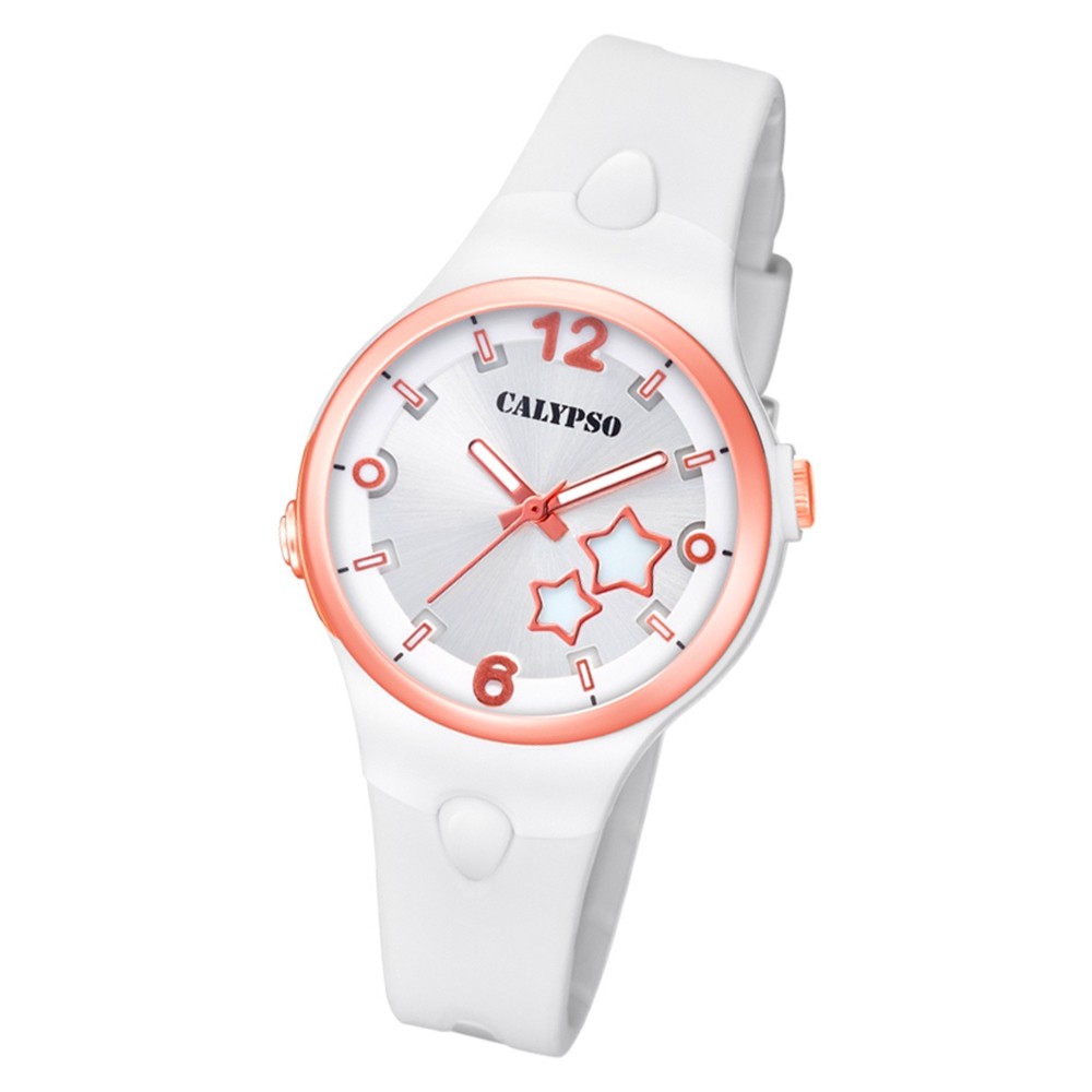Calypso Damen Armbanduhr Sweet Time K5745/1 Quarz-Uhr PU weiß UK5745/1