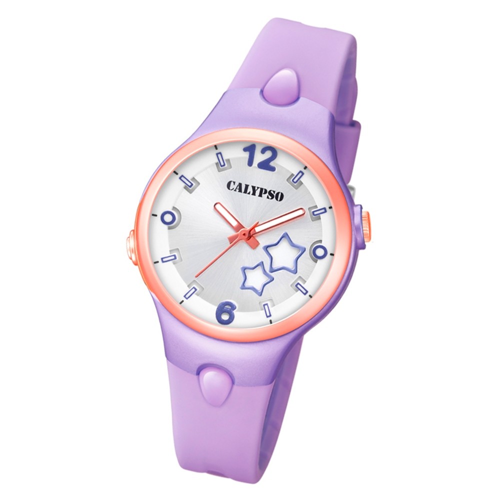 Calypso Damen Armbanduhr Sweet Time K5745/4 Quarz-Uhr PU lila UK5745/4