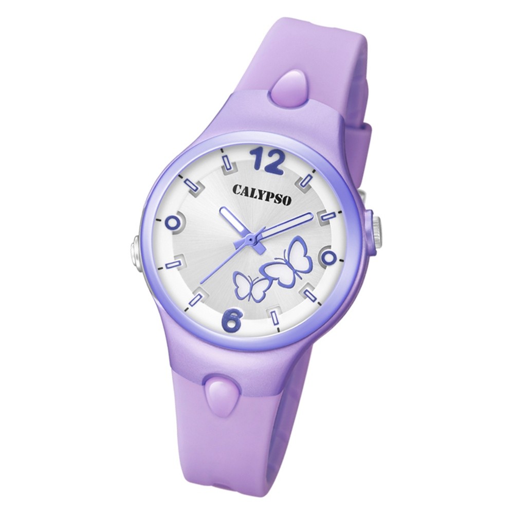Calypso Damen Armbanduhr Sweet Time K5747/5 Quarz-Uhr PU lila UK5747/5