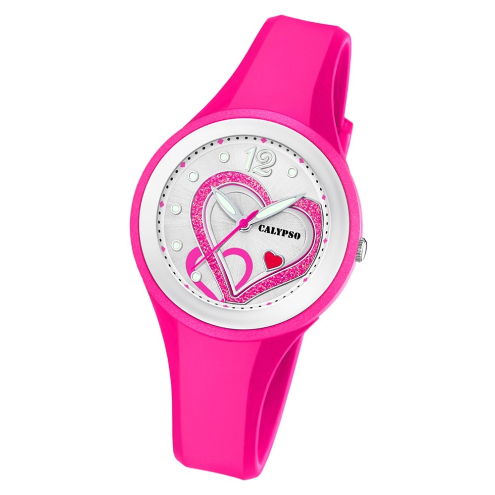 Calypso Damen Armbanduhr Trendy K5751/3 Quarzwerk-Uhr PU rosa UK5751/3