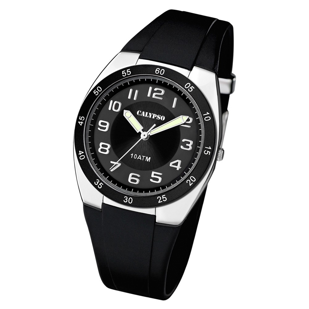 Calypso Herren Armbanduhr Street Style K5753/6 Quarz-Uhr PU schwarz UK5753/6