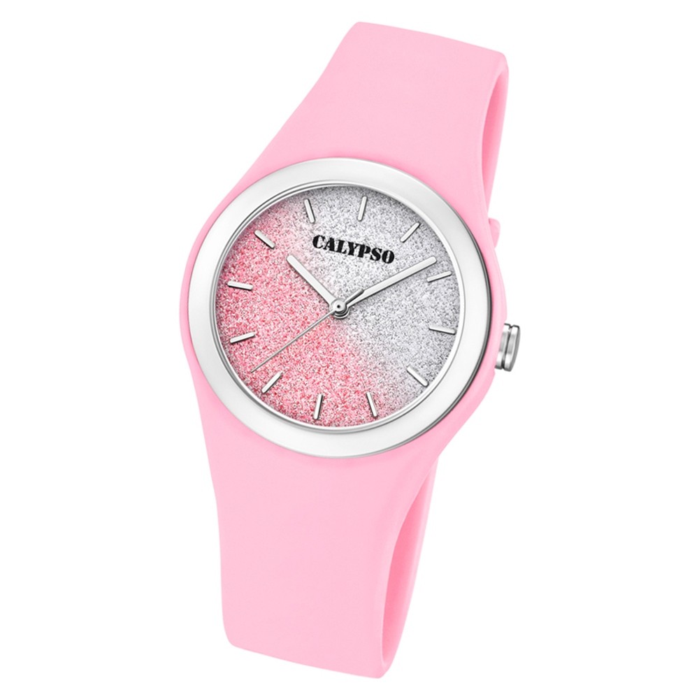 Calypso Damen Armbanduhr Trendy K5754/3 Quarzwerk-Uhr PU rosa UK5754/3