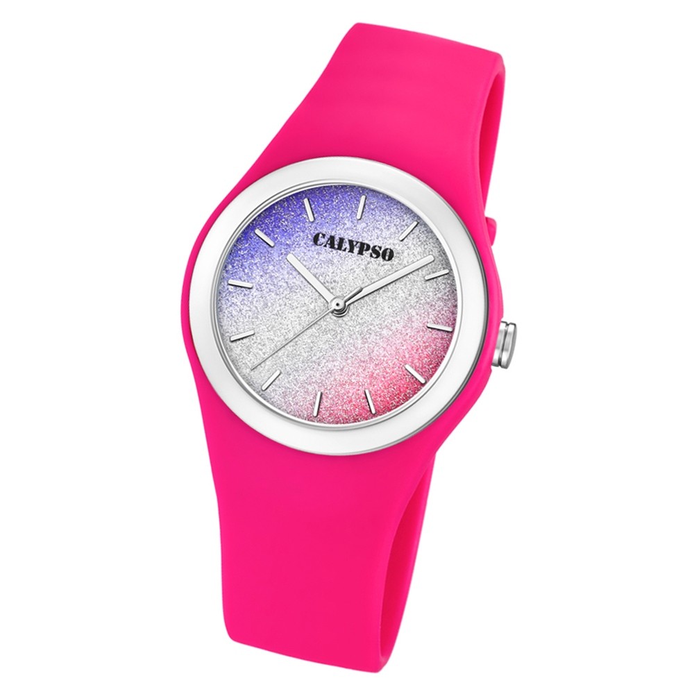 Calypso Damen Armbanduhr Trendy K5754/5 Quarzwerk-Uhr PU pink UK5754/5