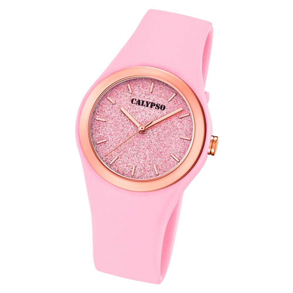 Calypso Damen Armbanduhr Trendy K5755/3 Quarzwerk-Uhr PU rosa UK5755/3