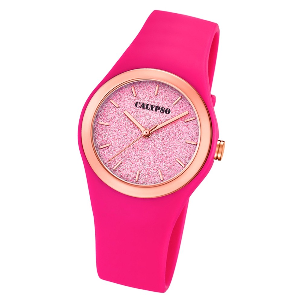 Calypso Damen Armbanduhr Trendy K5755/5 Quarzwerk-Uhr PU pink UK5755/5