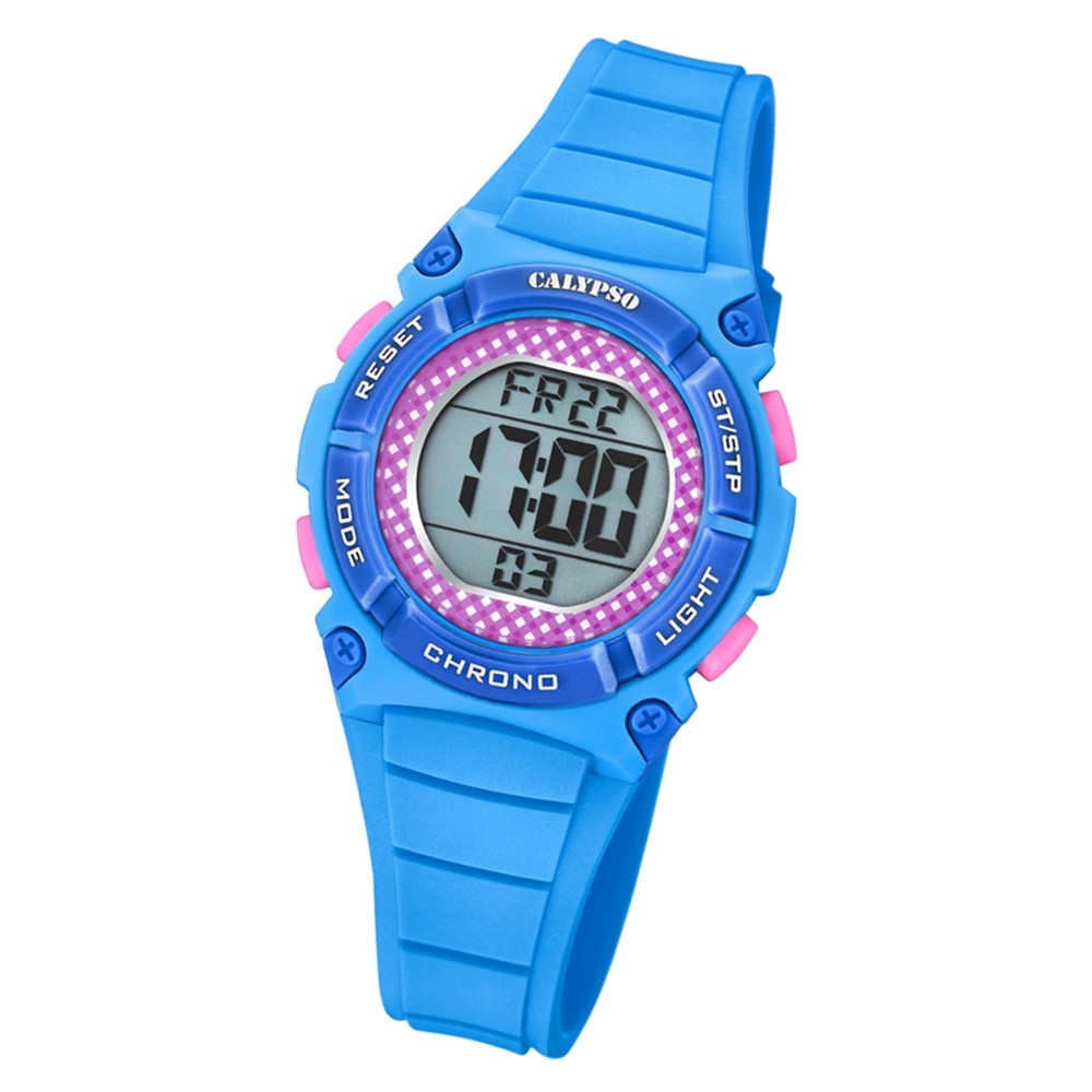 Calypso Kinder Armbanduhr Digital Crush K5756/5 Quarz-Uhr PU blau UK5756/5