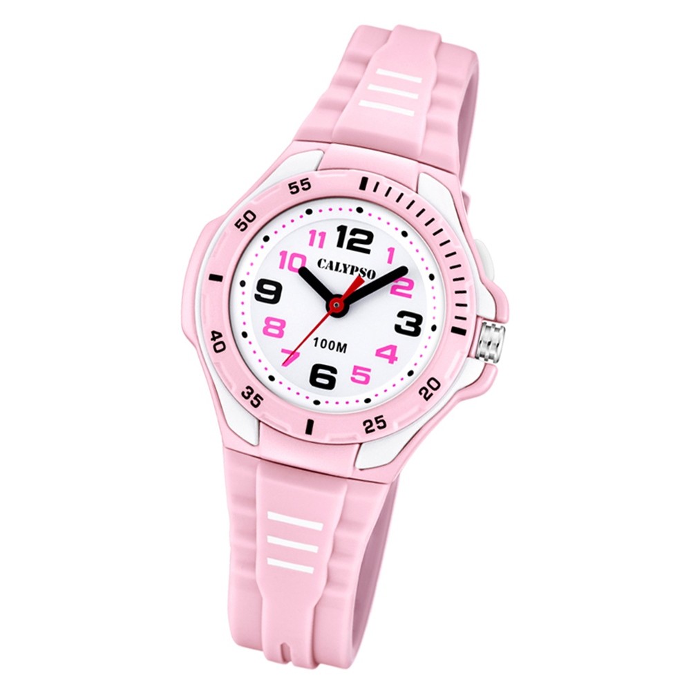 Calypso Kinder Armbanduhr Sweet Time K5757/1 Quarz-Uhr PU rosa UK5757/1