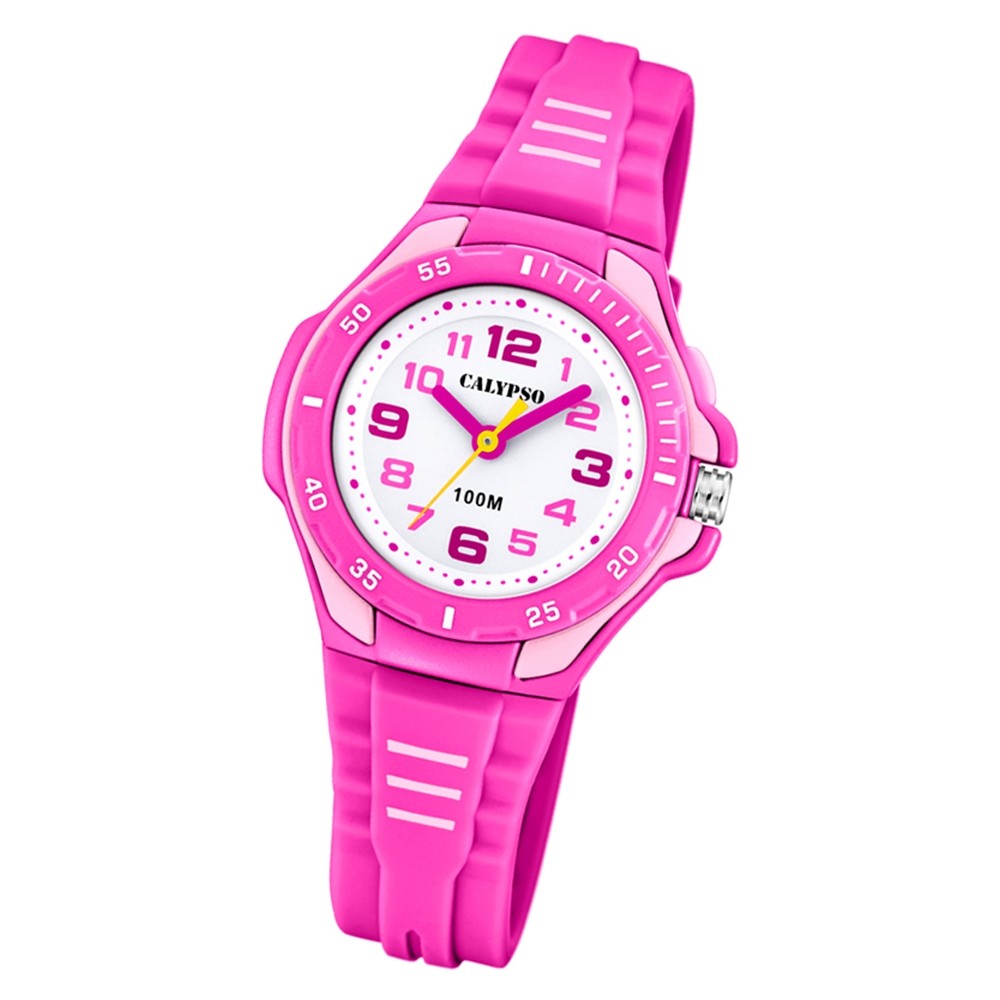 Calypso Kinder Armbanduhr Sweet Time K5757/3 Quarz-Uhr PU pink UK5757/3