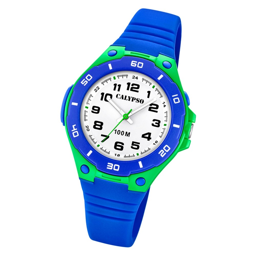 Calypso Kinder Armbanduhr Sweet Time K5758/5 Quarz-Uhr PU blau UK5758/5