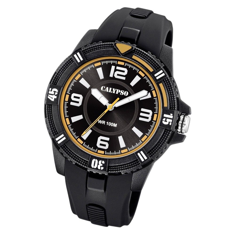 Calypso Herren Armbanduhr Street Style K5759/3 Quarz-Uhr PU schwarz UK5759/3