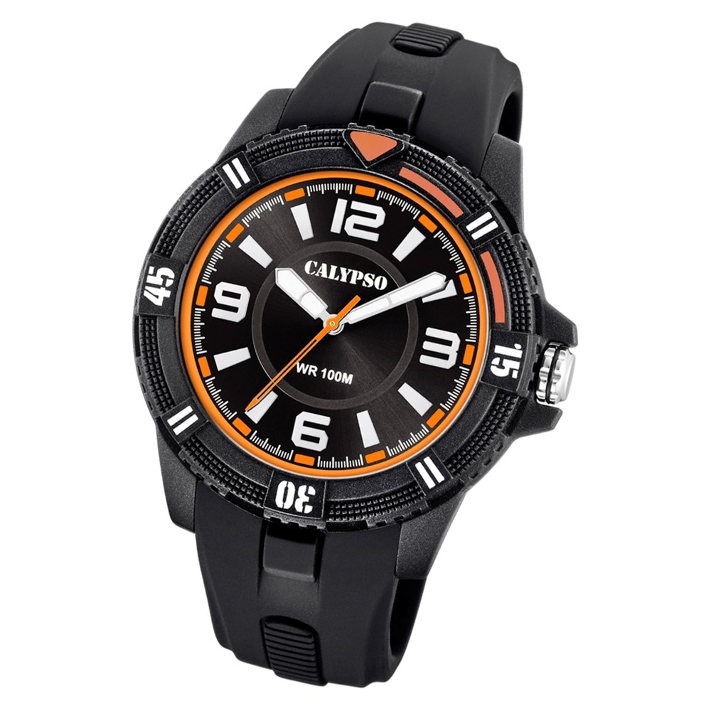 Calypso Herren Armbanduhr Street Style K5759/4 Quarz-Uhr PU schwarz UK5759/4