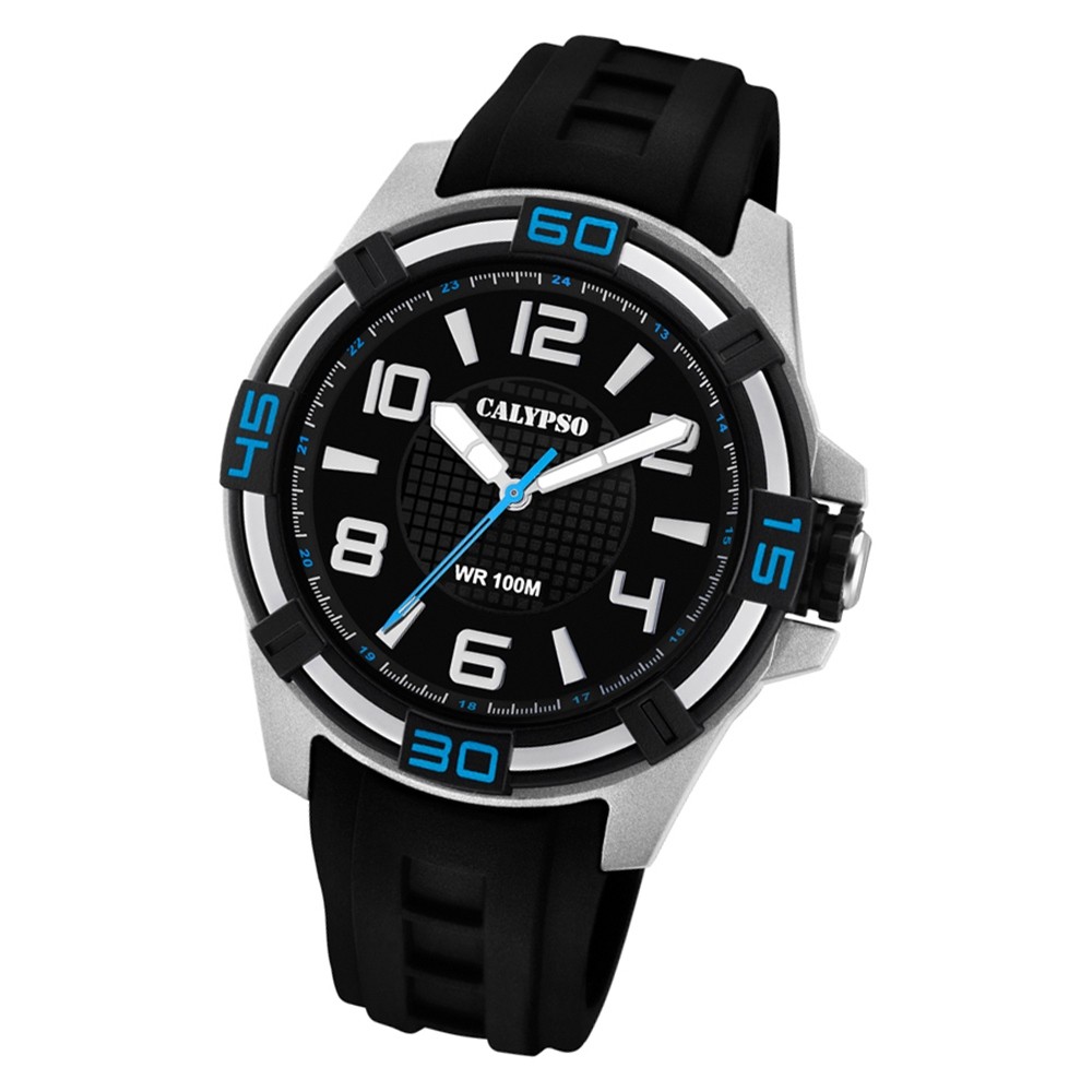 Calypso Herren Armbanduhr Street Style K5760/5 Quarz-Uhr PU schwarz UK5760/5