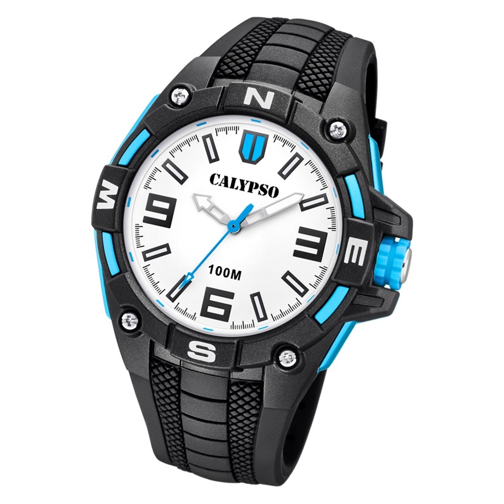 Calypso Herren Armbanduhr Street Style K5761/1 Quarz-Uhr PU schwarz UK5761/1