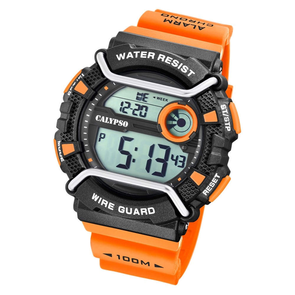 Calypso Herren Armbanduhr Xtreme K5764/1 Quarzwerk-Uhr PU orange UK5764/1