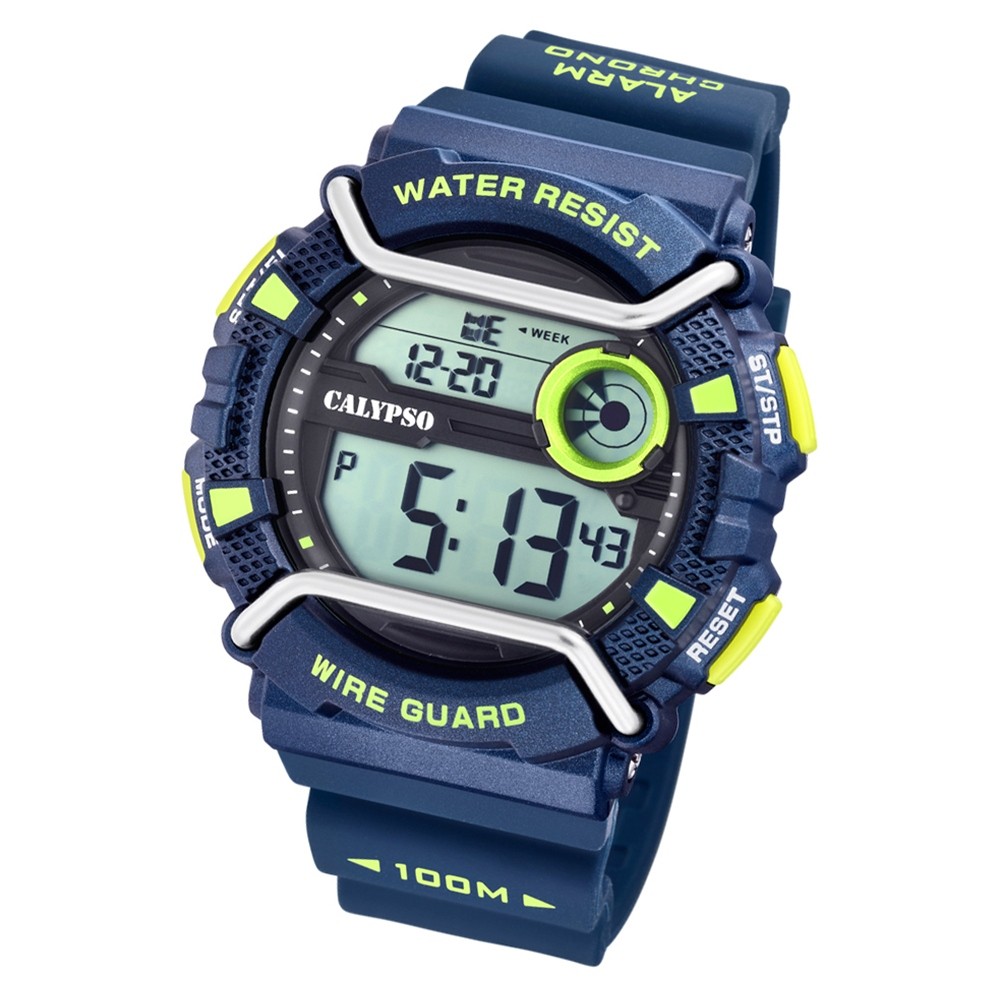 Calypso Herren Armbanduhr Xtreme K5764/3 Quarzwerk-Uhr PU blau UK5764/3
