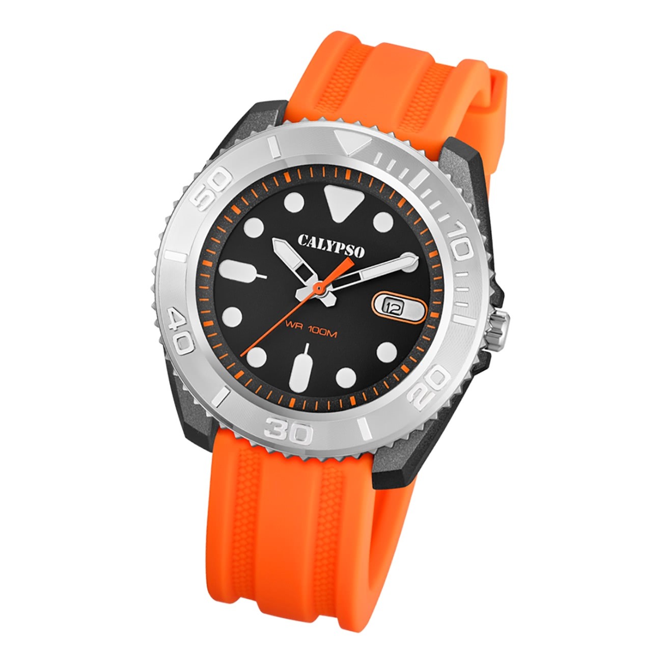 Calypso Herren Armbanduhr Outdoor K5794/1 Analog Kunststoff orange UK5794/1