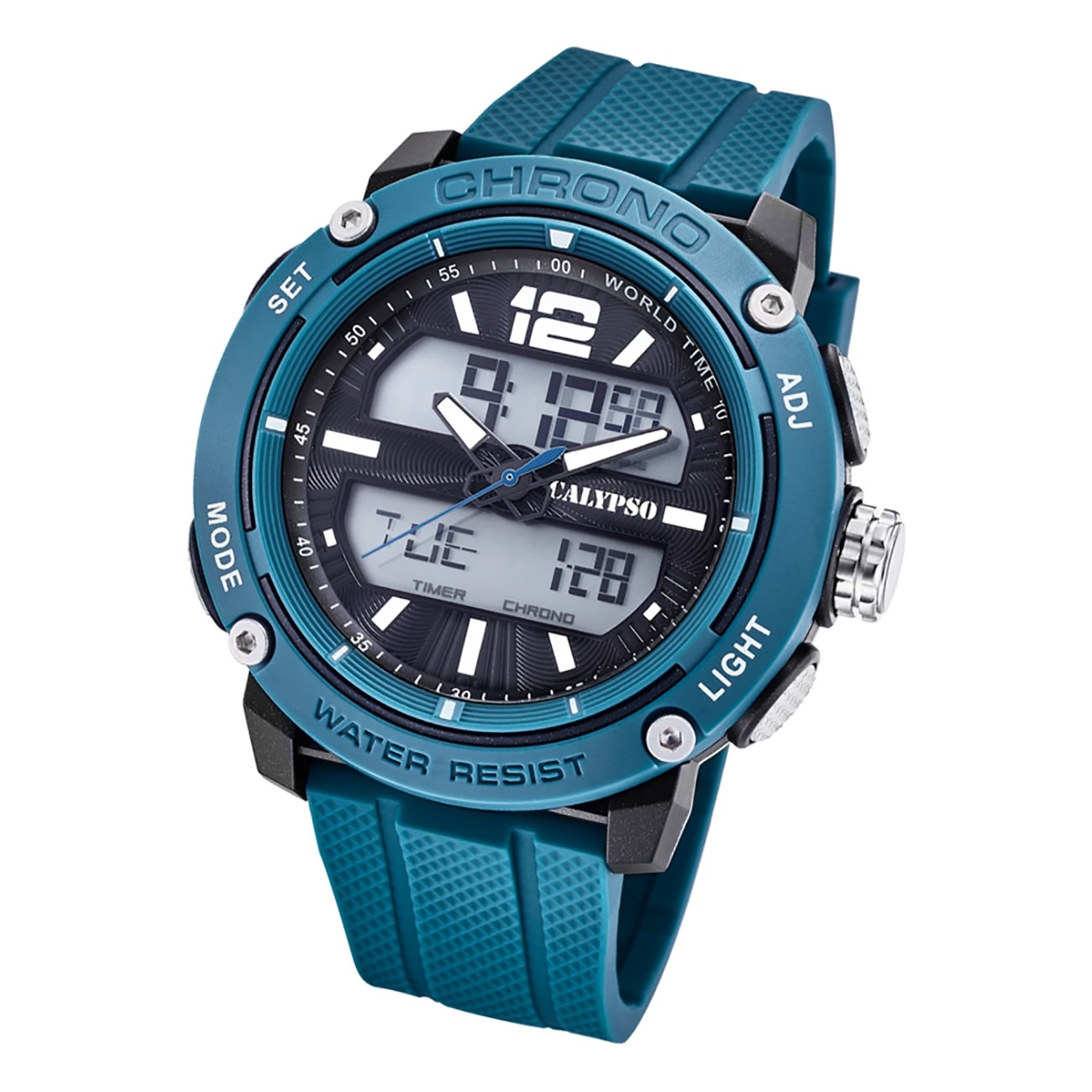 Calypso Herren Armbanduhr K5796/2 Analog-Digital Kunststoff blau UK5796/2