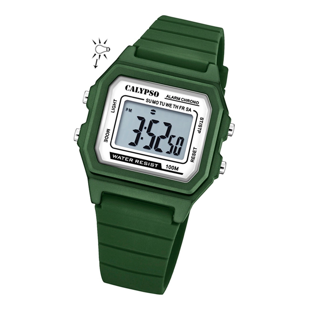 Calypso Herren Armbanduhr Sport K5805/2 Digital Kunststoff dunkelgrün UK5805/2