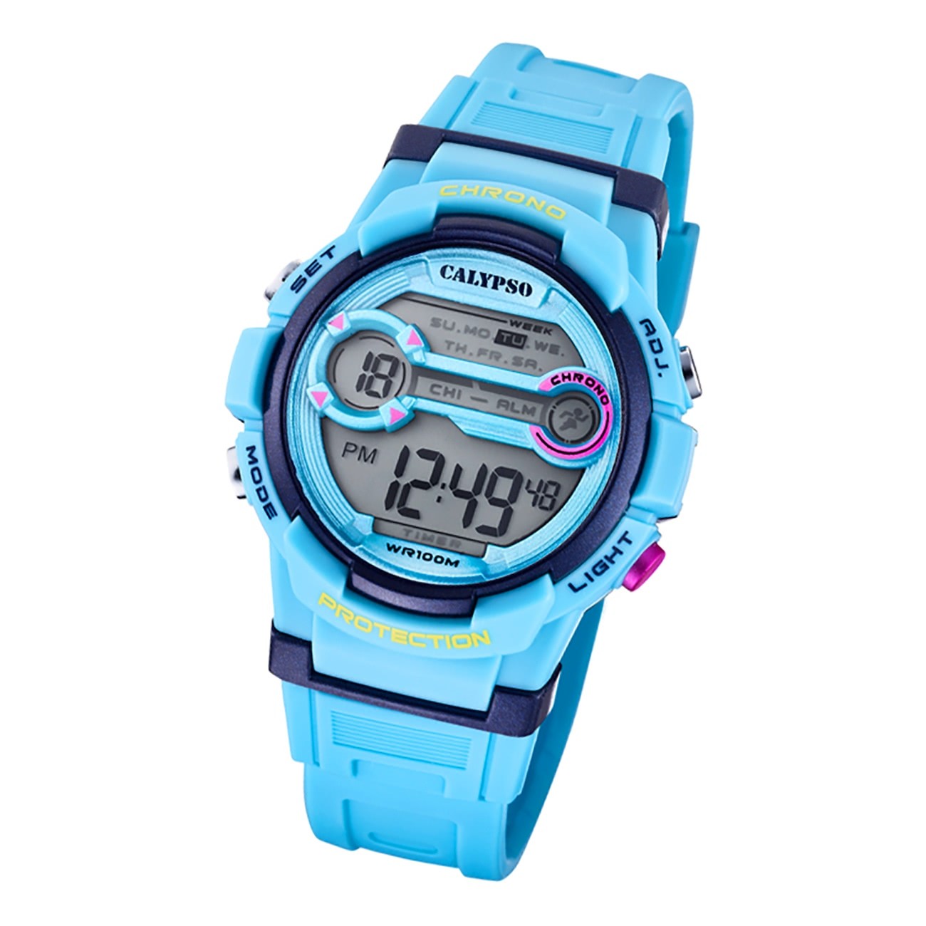 Calypso Jugend Armbanduhr K5808/2 Digital Kunststoff blau dunkelblau UK5808/2