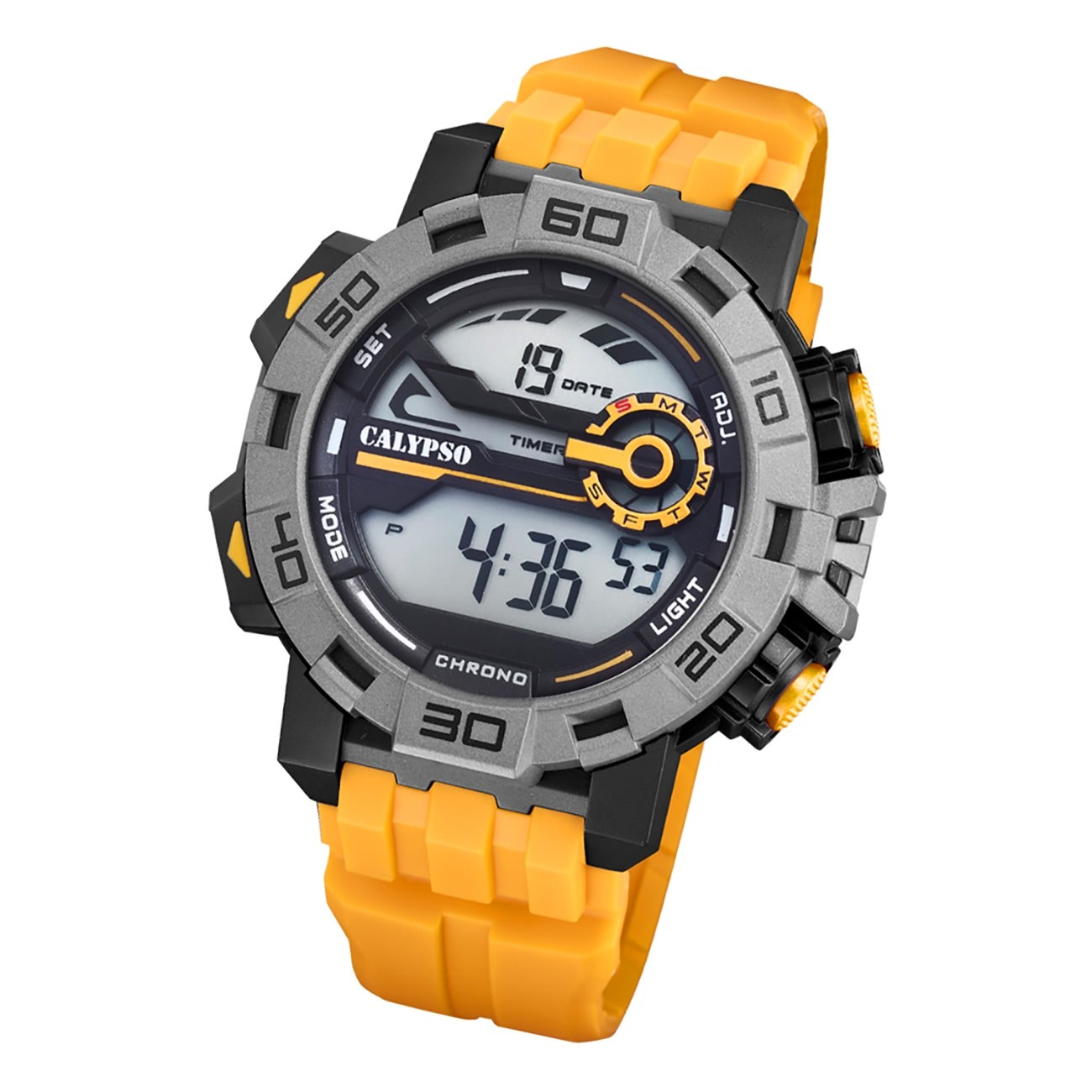 Outdoor gelb Digital Herren Armbanduhr K5809/1 Calypso Kunststoff UK5809/1