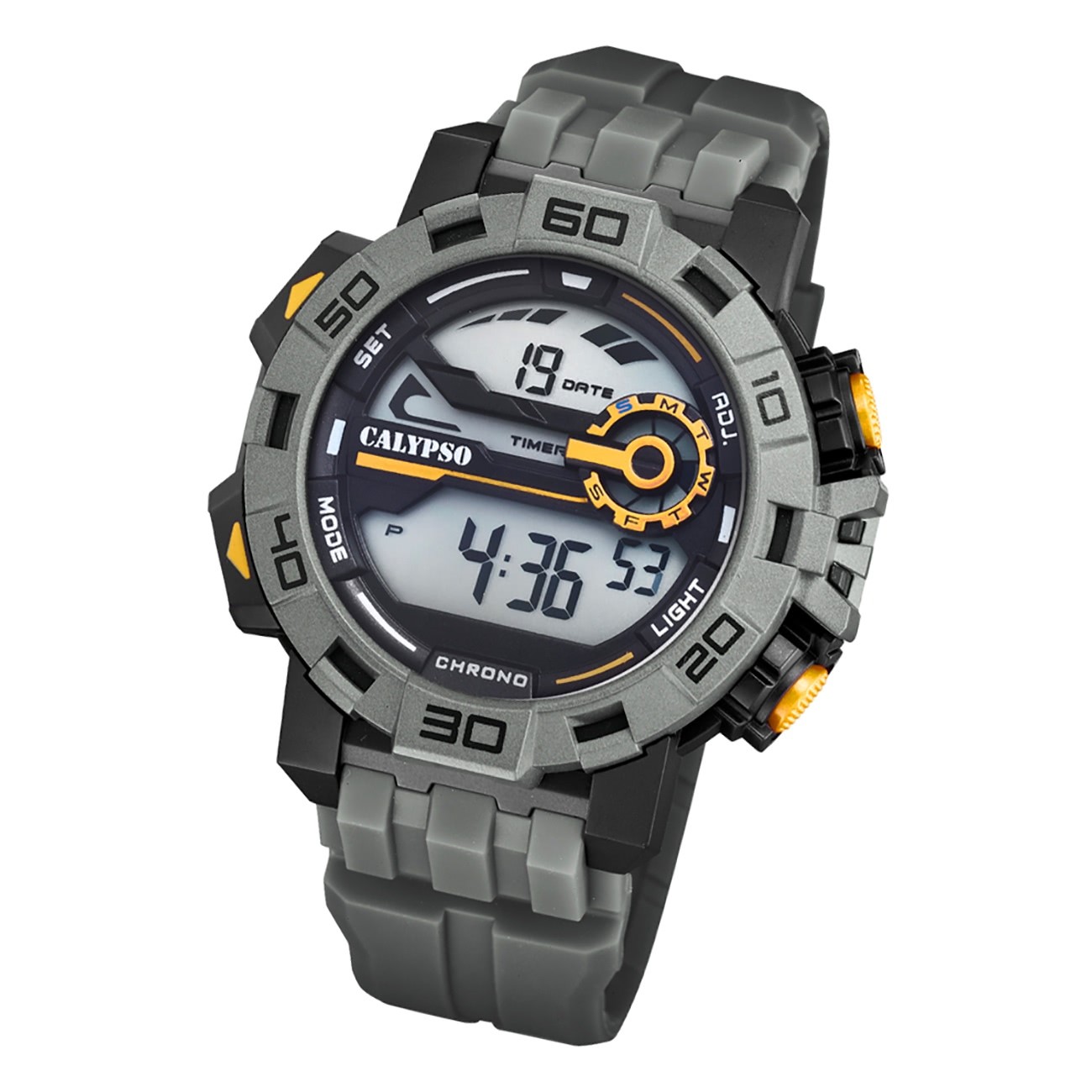 Calypso Herren Armbanduhr Outdoor K5809/4 Digital Kunststoff grau UK5809/4