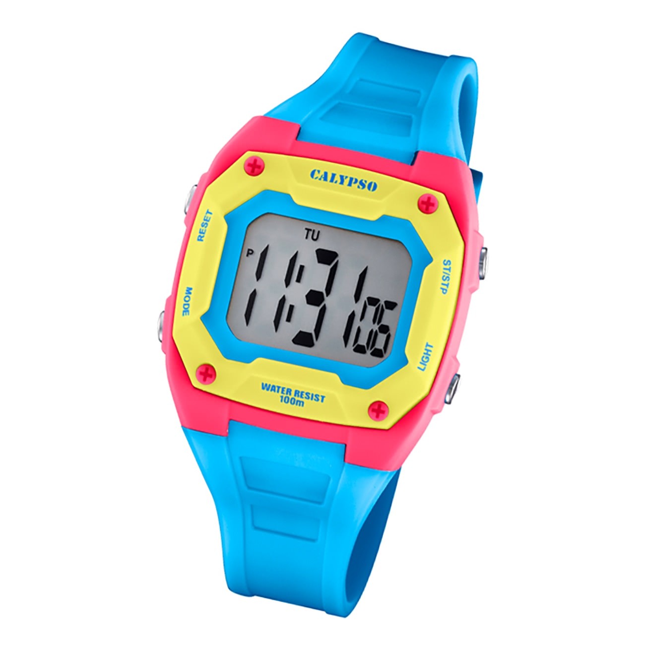 Calypso Kinder Jugend Armbanduhr K5813/4 Digital Kunststoff hellblau UK5813/4