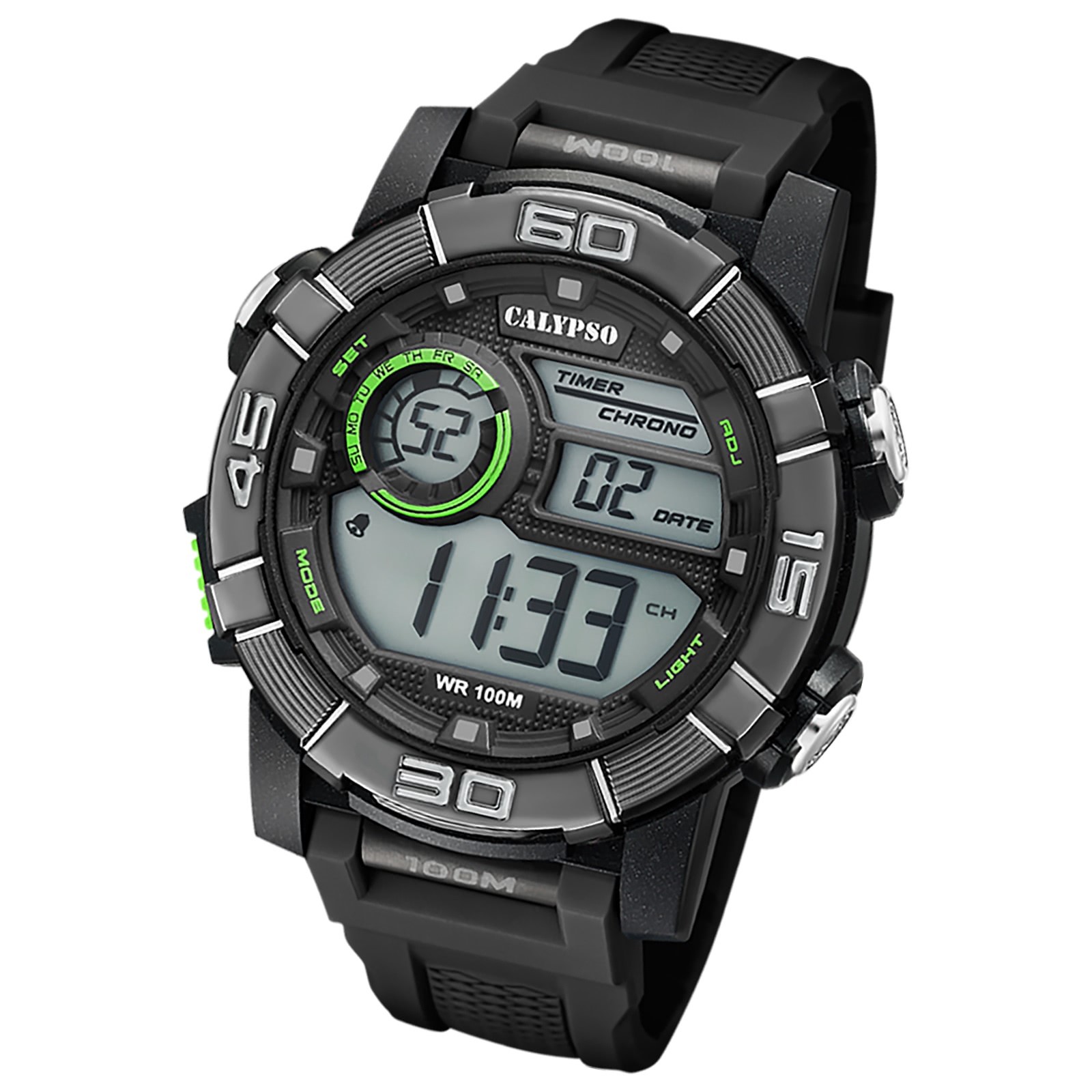 Calypso Herrenuhr Kunststoff schwarz Calypso Digital Armbanduhr UK5818/4