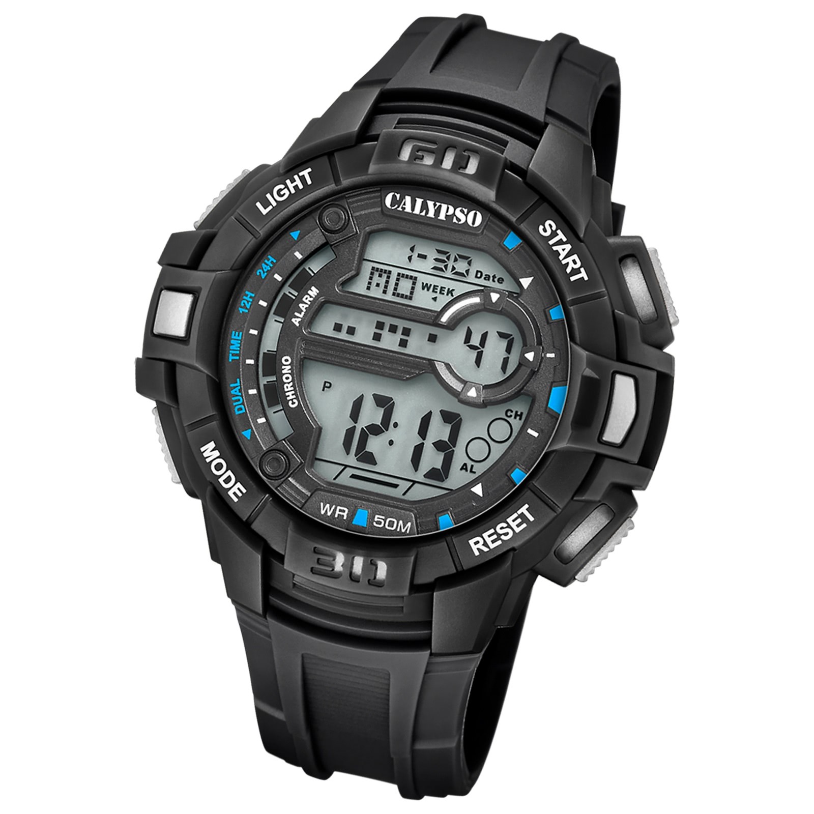 Calypso Herrenuhr Kautschuk schwarz Calypso Digital Armbanduhr UK5836/4