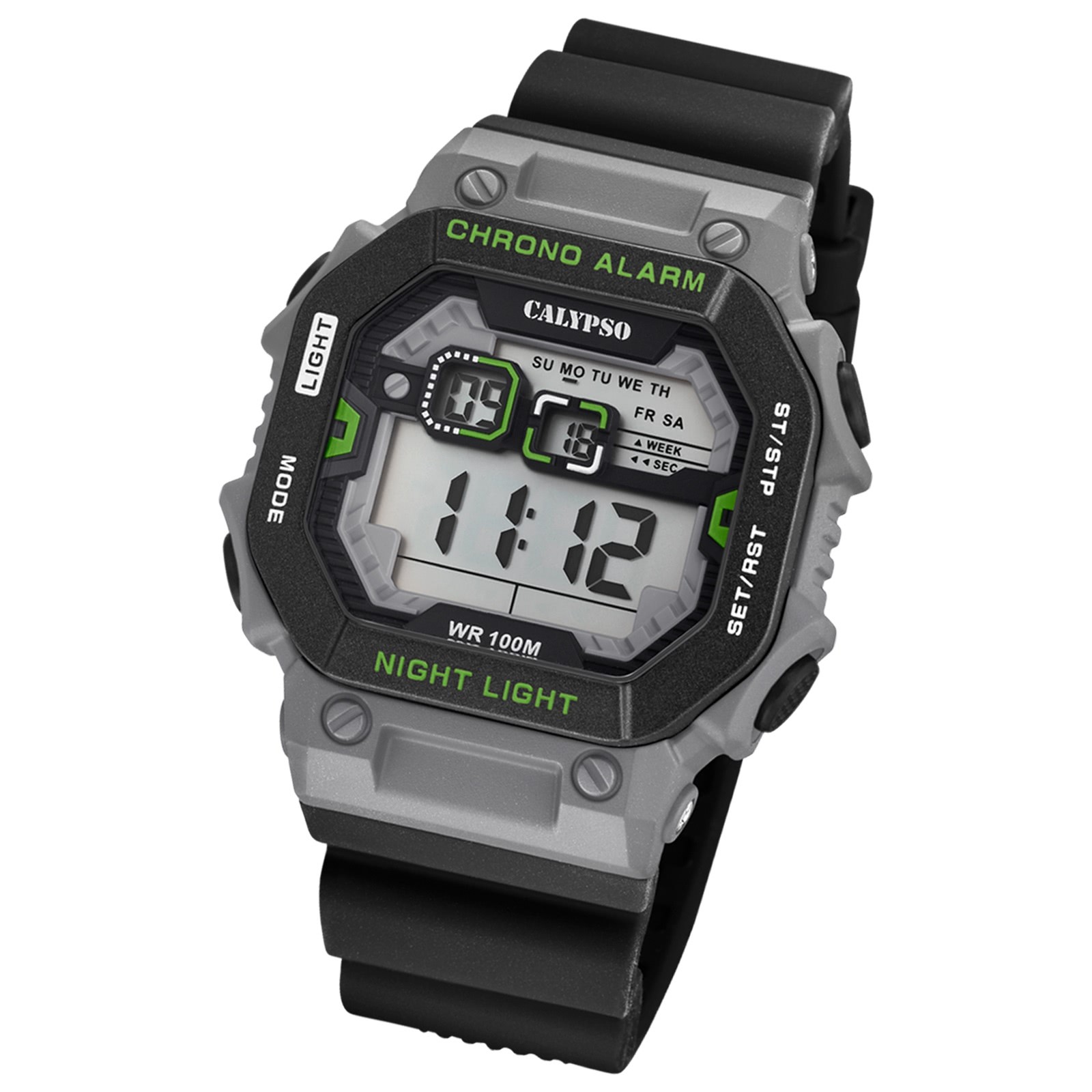 Calypso Herrenuhr Kautschuk schwarz Calypso Digital Armbanduhr UK5840/3