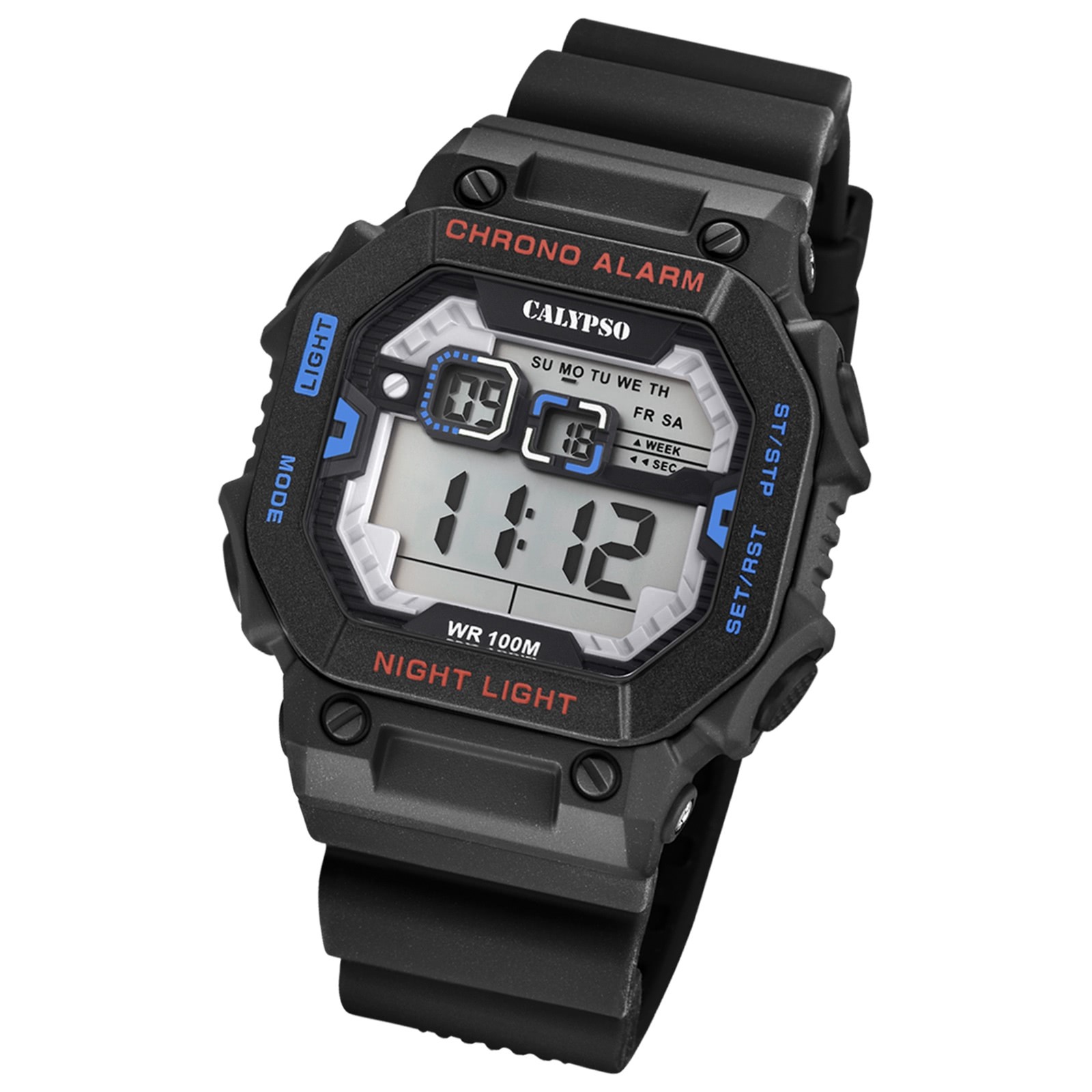 Calypso Herrenuhr Kautschuk schwarz Calypso Digital Armbanduhr UK5840/6