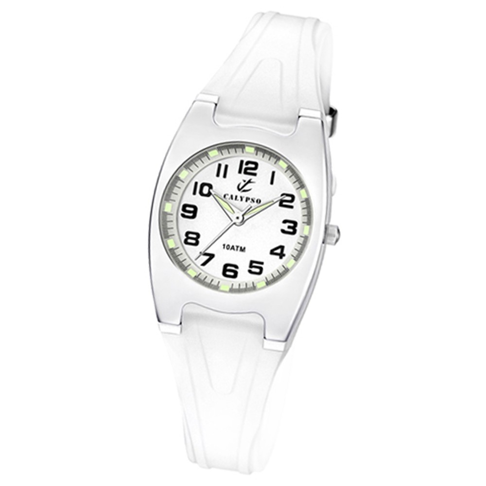 CALYPSO Damen-Armbanduhr Fashion analog Quarz-Uhr PU weiß UK6042/A