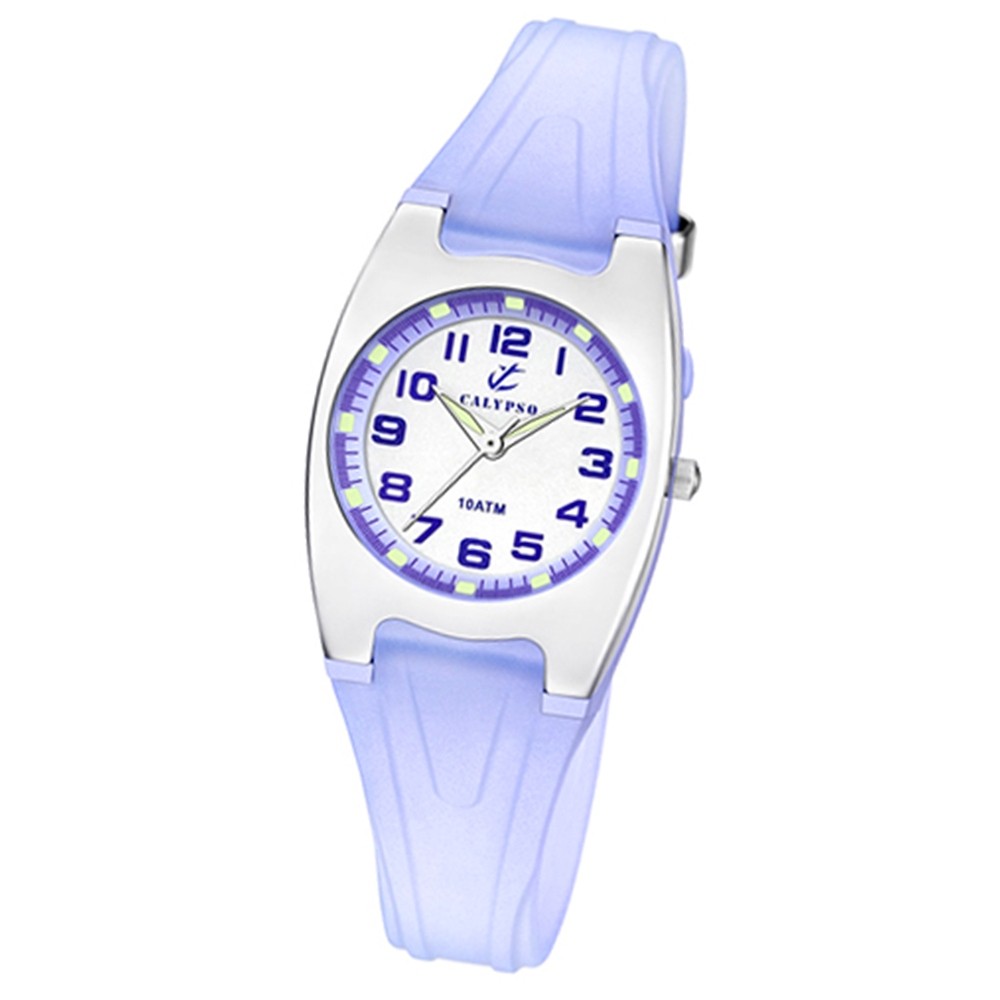 CALYPSO Damen-Armbanduhr Fashion analog Quarz-Uhr PU flieder UK6042/E