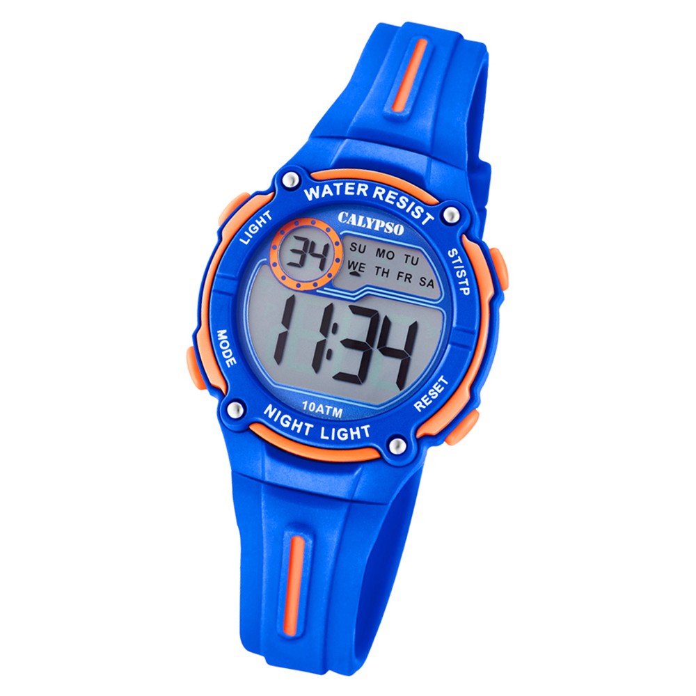 Calypso Kinder Armbanduhr Digital Crush K6068/3 Quarz-Uhr PU blau UK6068/3