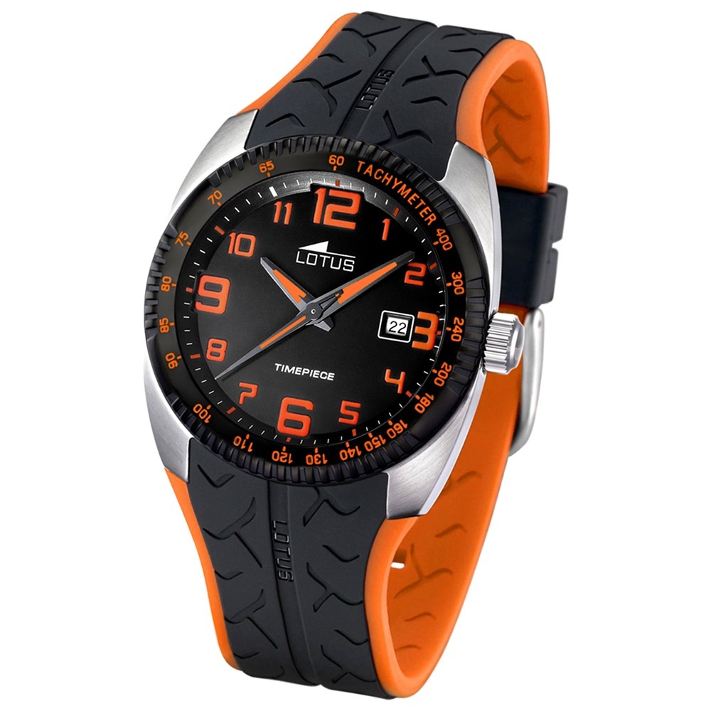 LOTUS Herrenuhr Sport schwarz-orange Uhren Kollektion UL15568/4