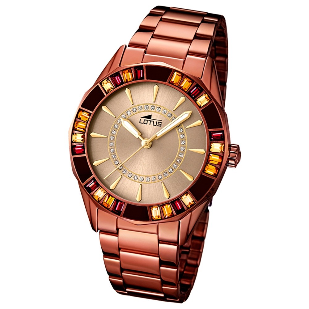 LOTUS Damen-Armbanduhr Trendy analog Quarz Edelstahl UL15894/1