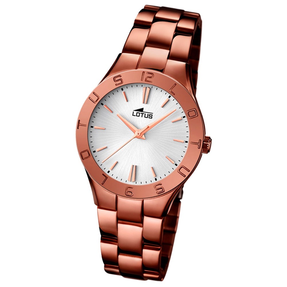 LOTUS Damen-Armbanduhr Trendy Analog Quarz-Uhr Edelstahl bronze UL15997/1