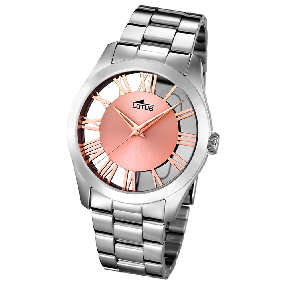 LOTUS Damen-Armbanduhr Minimalist Analog Quarz Edelstahl silber UL18122/1