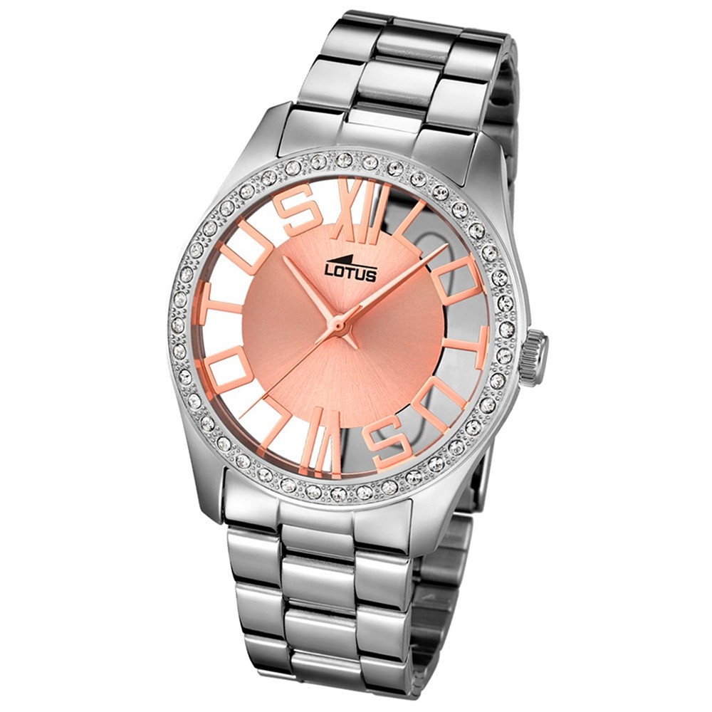 LOTUS Damen-Armbanduhr Analog Quarz Edelstahl silber UL18126/1