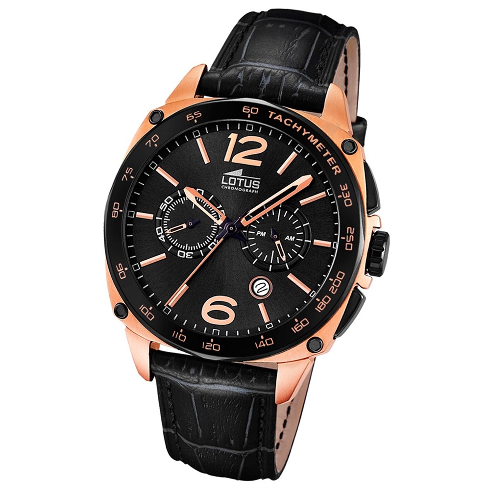 LOTUS Herren-Uhr - Smart Casual - Analog Chronograph - Quarz - leder - UL18217/3