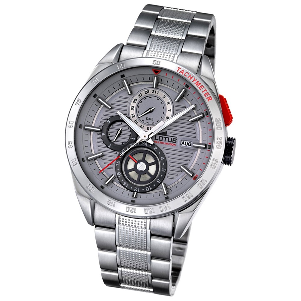 LOTUS Herren-Armbanduhr Smart Casual Analog Quarz-Uhr Edelstahl silber UL18244/3