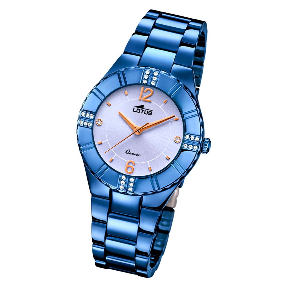 Lotus Damen-Armbanduhr Edelstahl blau 18247/4 Quarz Trendy UL18247/4
