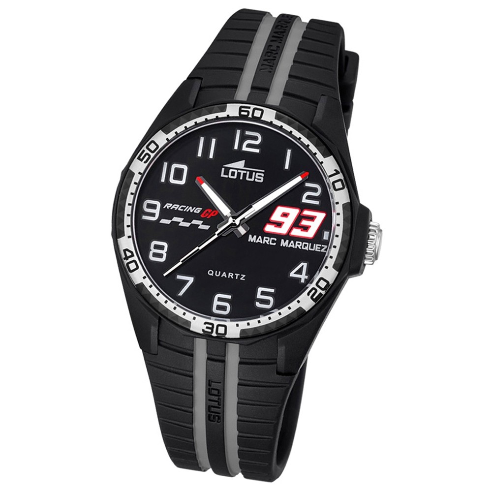 LOTUS Kinder Jugend Uhr Marc Marquez Wechselarmband Quarz schwarz grau UL18261/8