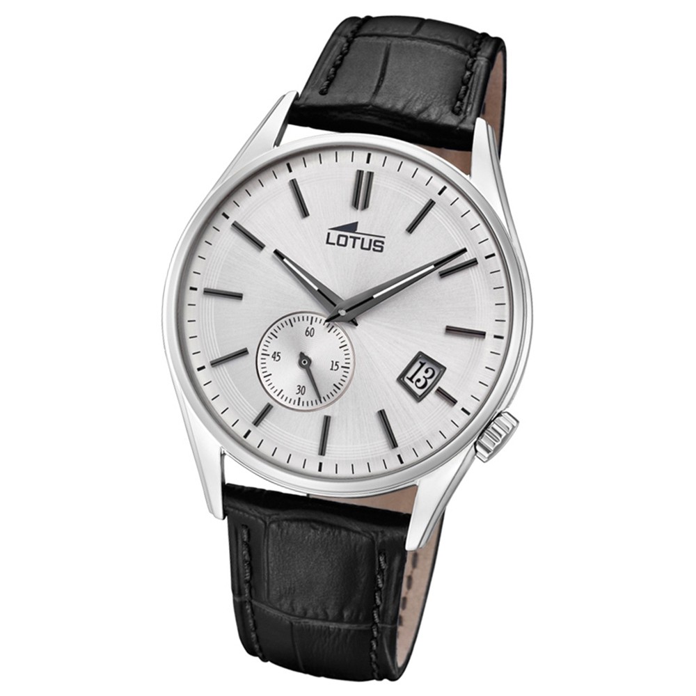 Lotus Herren-Armbanduhr Leder schwarz 18355/1 Quarz Retro UL18355/1