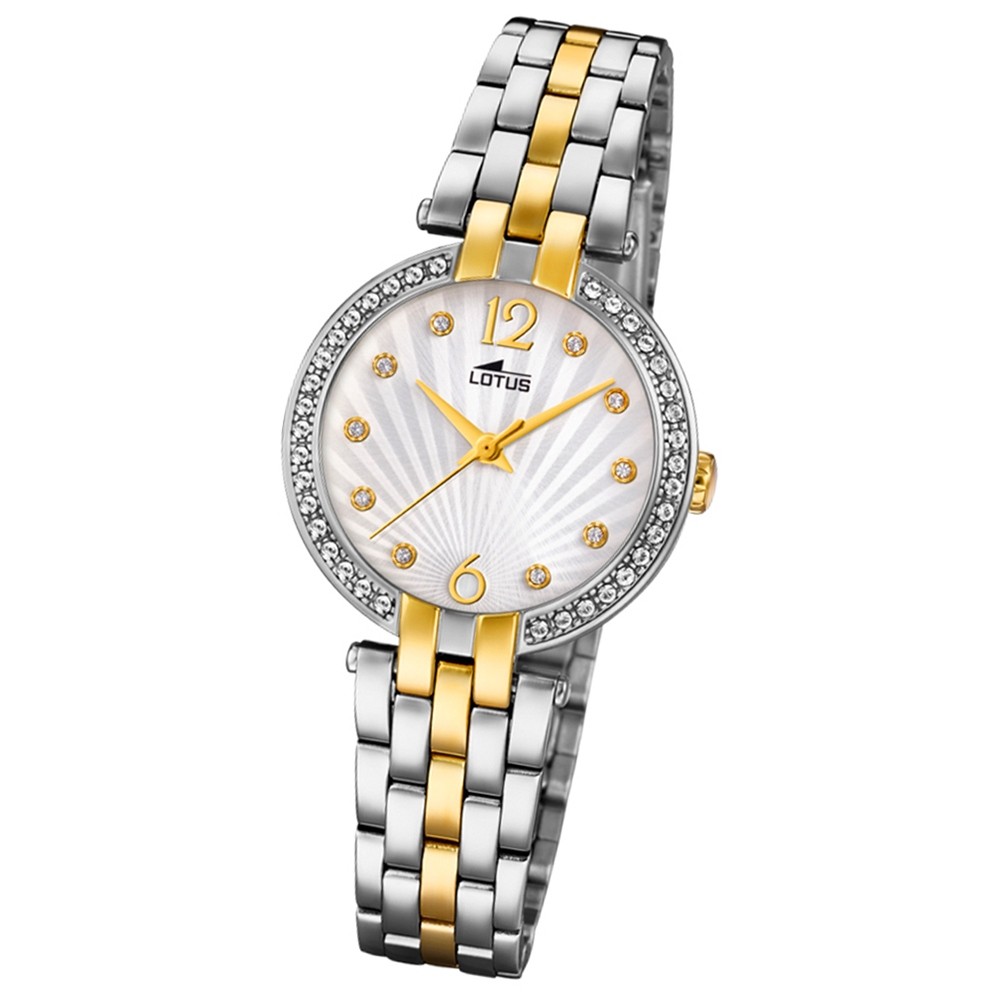 Lotus Damen-Armbanduhr Edelstahl silber gold 18380/1 Quarz Grace UL18380/1