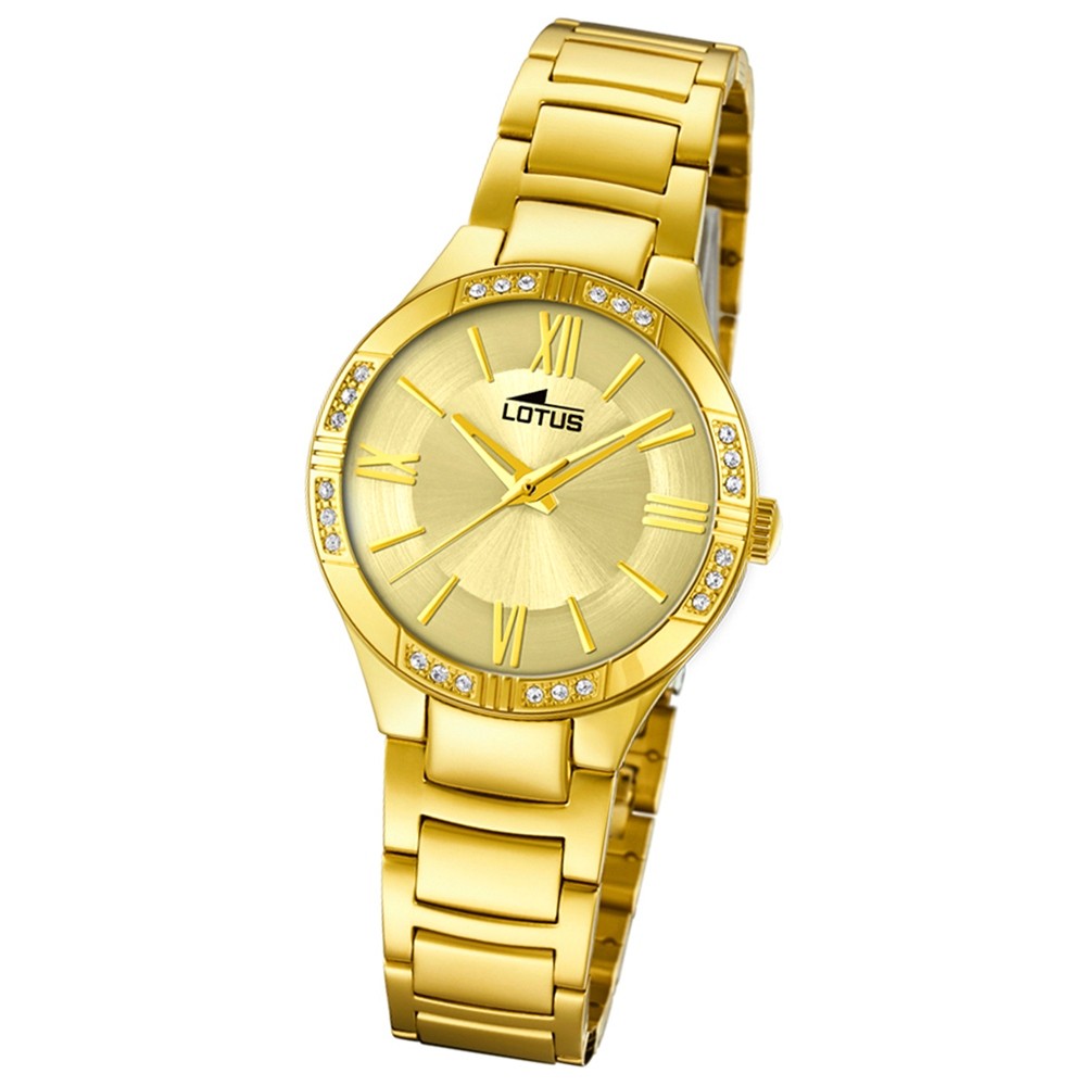 Lotus Damen-Armbanduhr Edelstahl gold 18389/1 Quarz Grace UL18389/1