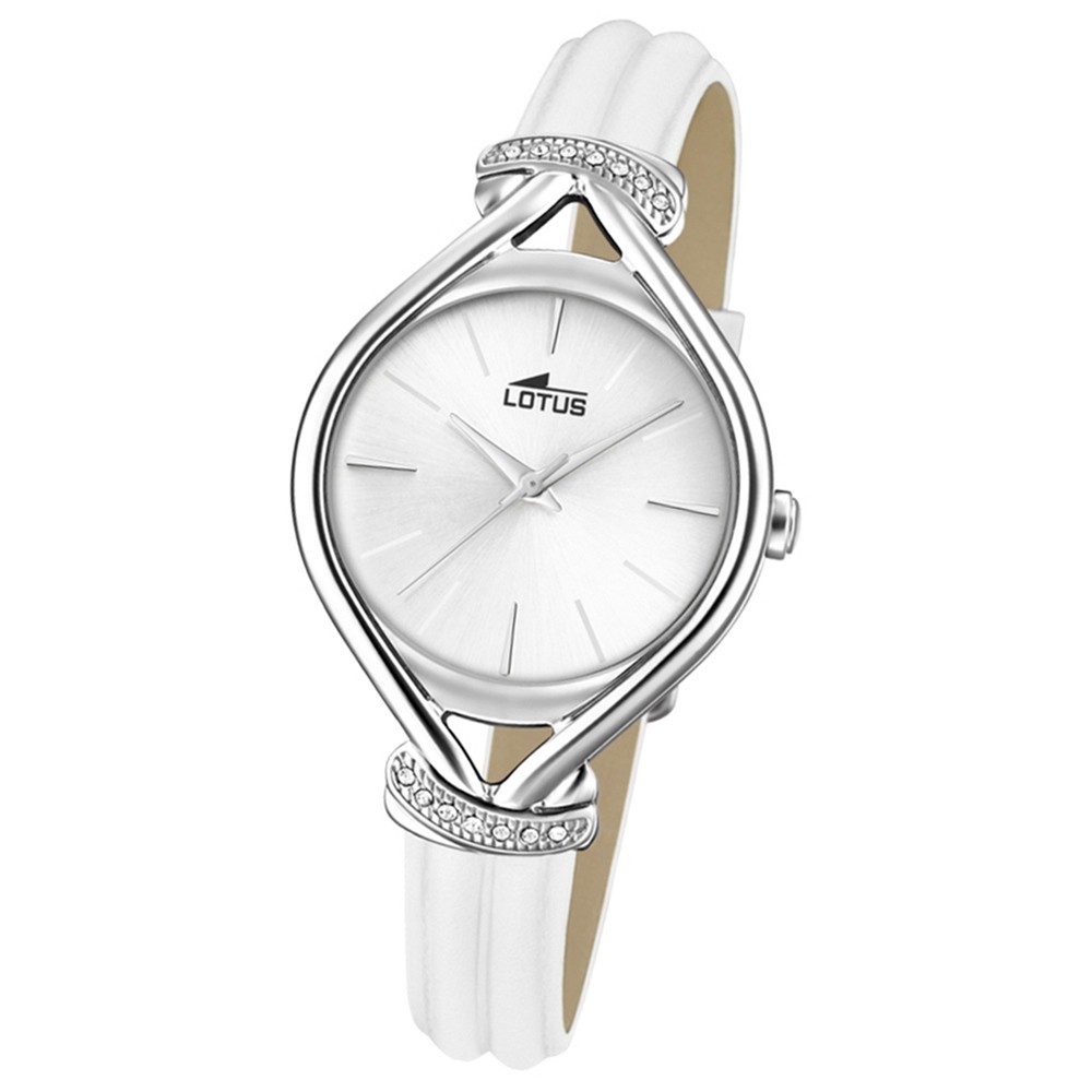 Lotus Damen-Armbanduhr Leder weiß 18399/1 Quarz Grace UL18399/1