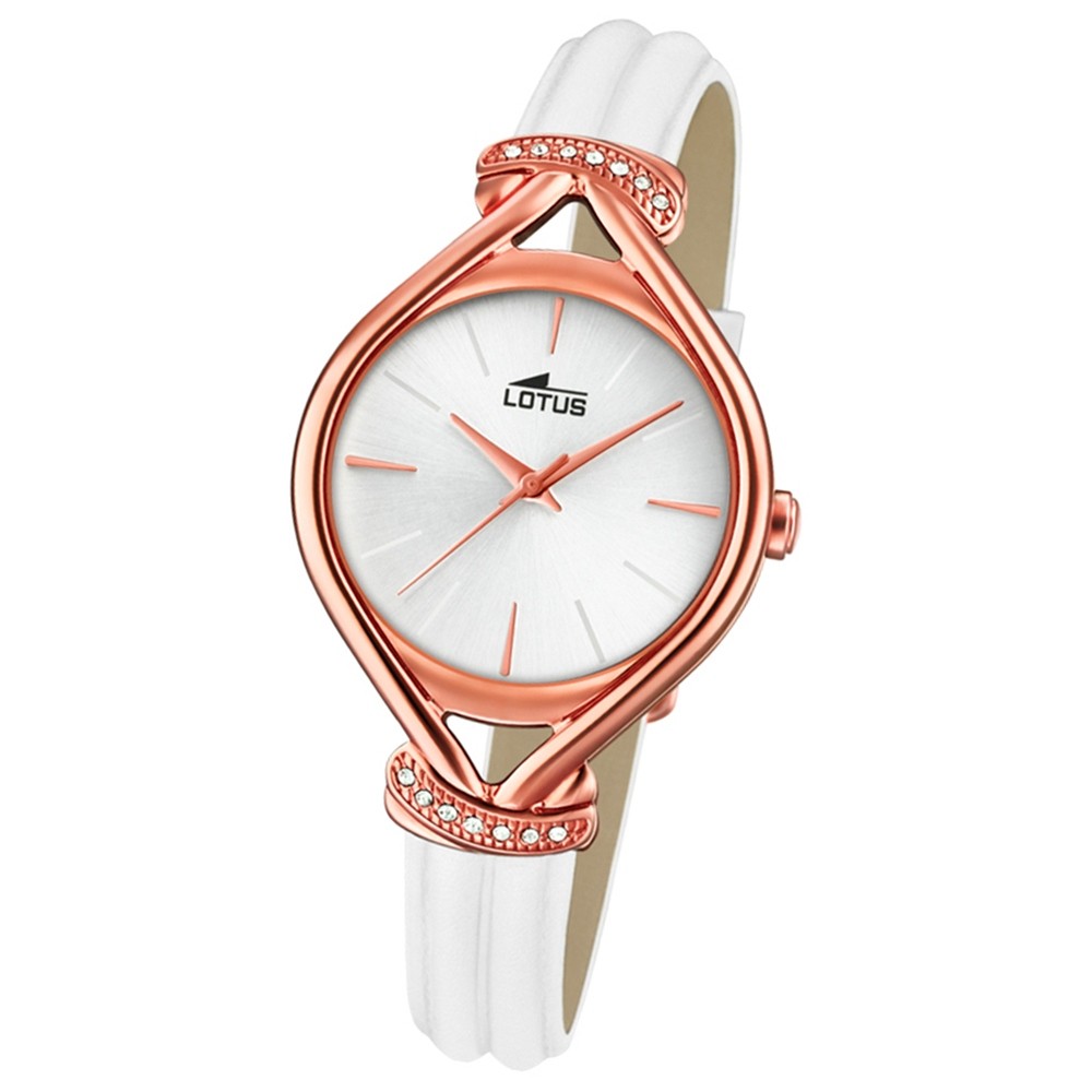 Lotus Damen-Armbanduhr Leder weiß 18400/1 Quarz Grace UL18400/1